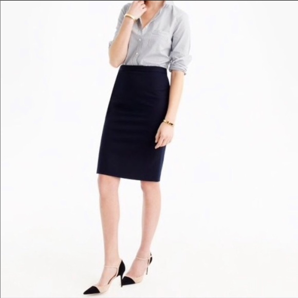 J Crew No. 2 pencil skirt in black size 0, 35582 - Picture 1 of 7